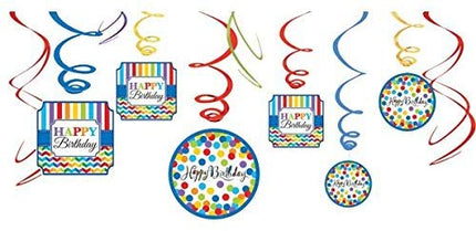 Kit de 12 décorations suspendues pois colorés