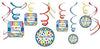Kit de 12 décorations suspendues pois colorés