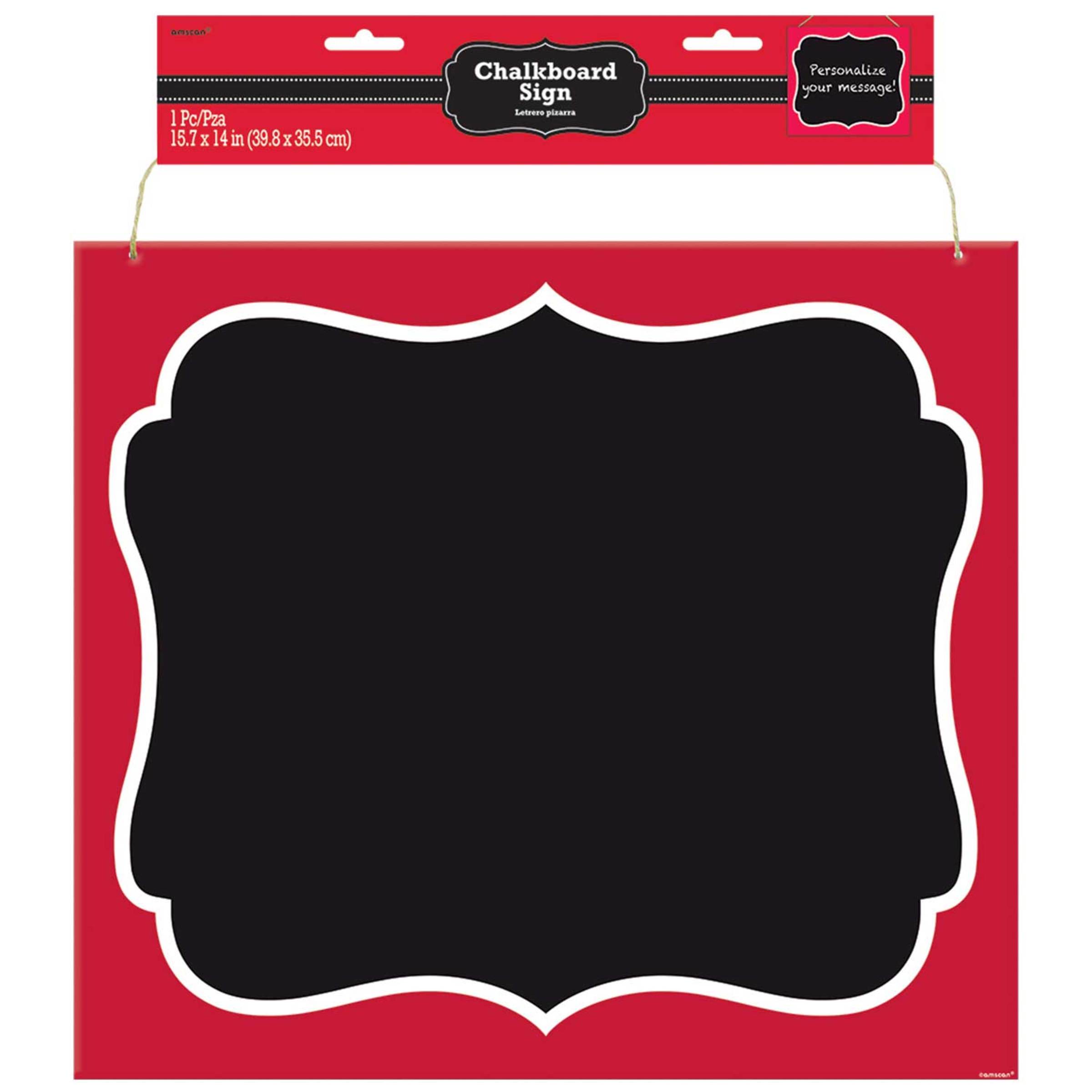 Ardoise suspendue avec Cadre rouge