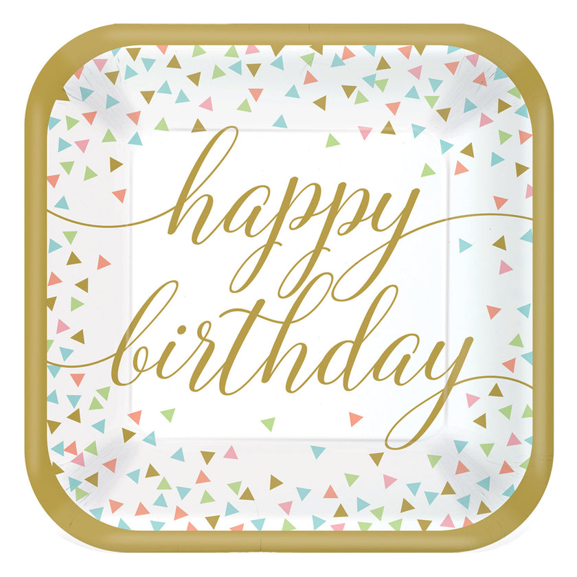 18 grandes assiettes happy birthday