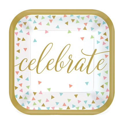 18 assiettes à dessert happy birthday