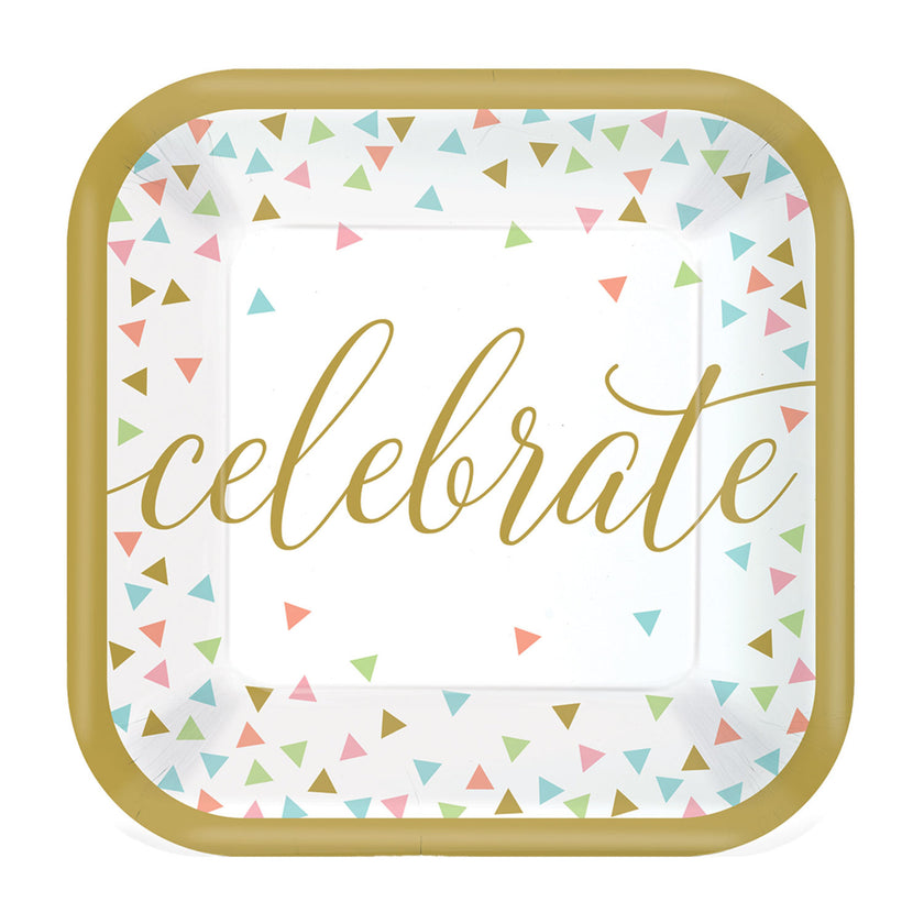 18 assiettes à dessert happy birthday