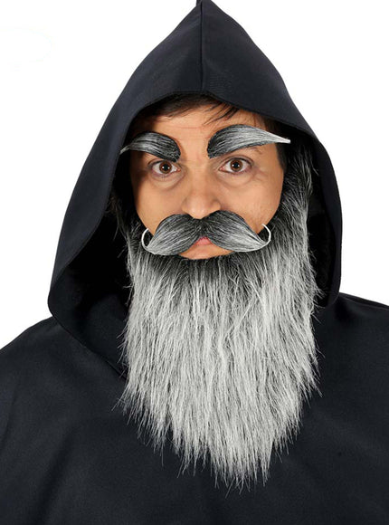 Barbe, Moustache et Sourcils de vieillard gris homme