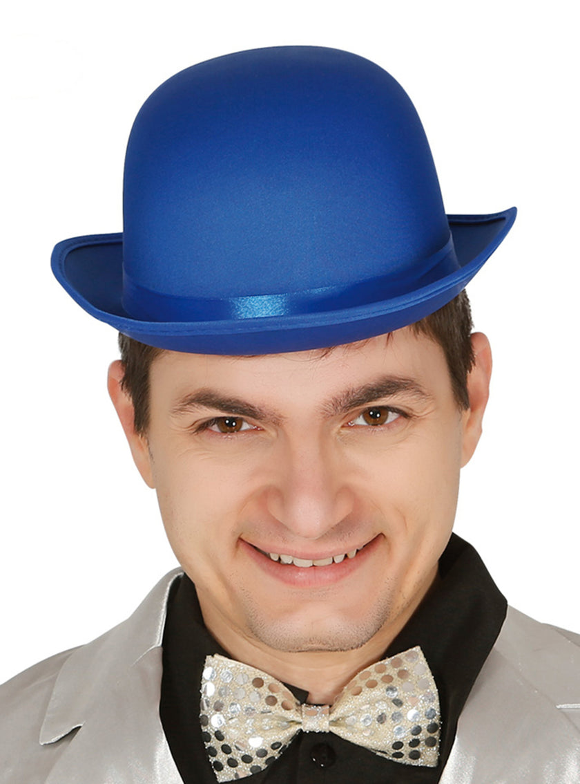 Chapeau melon bleu adulte