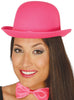 Chapeau melon rose adulte