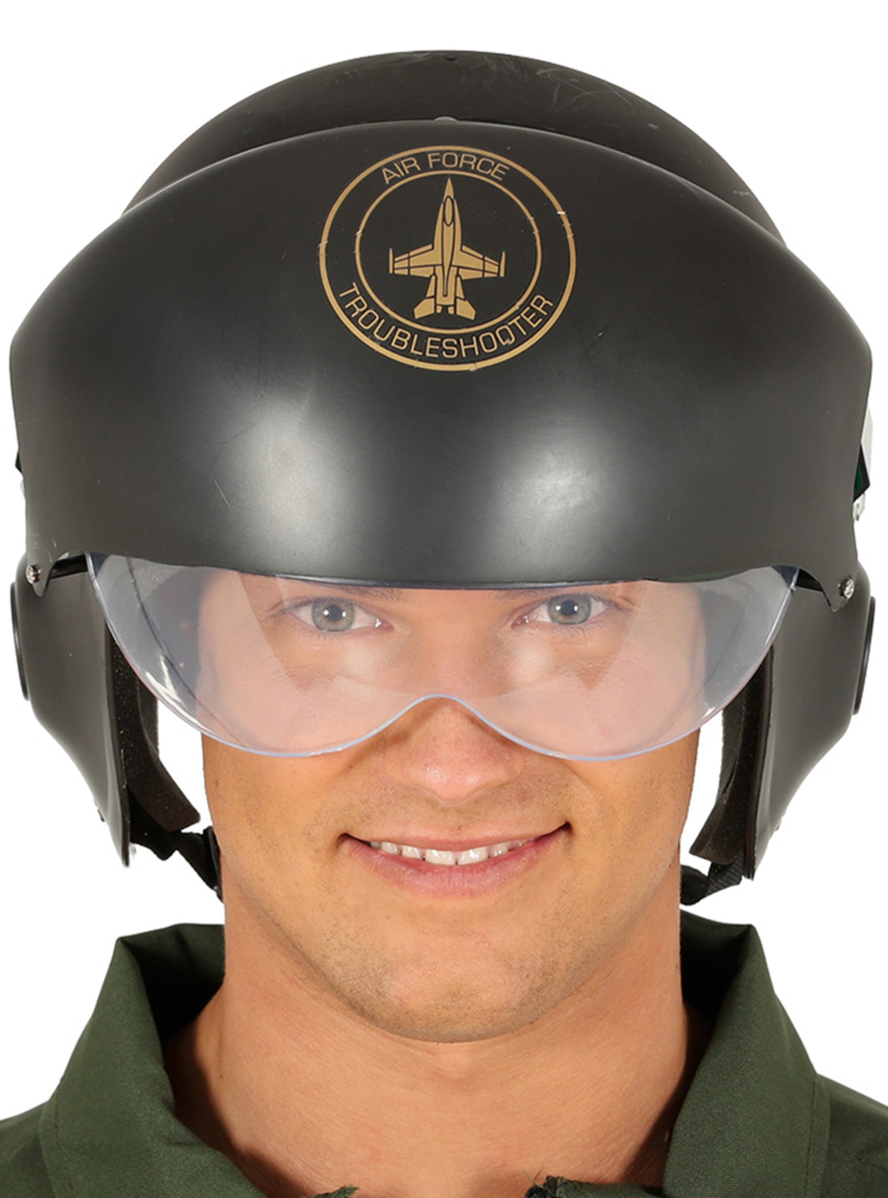 Casque pilote de chasse vert adulte