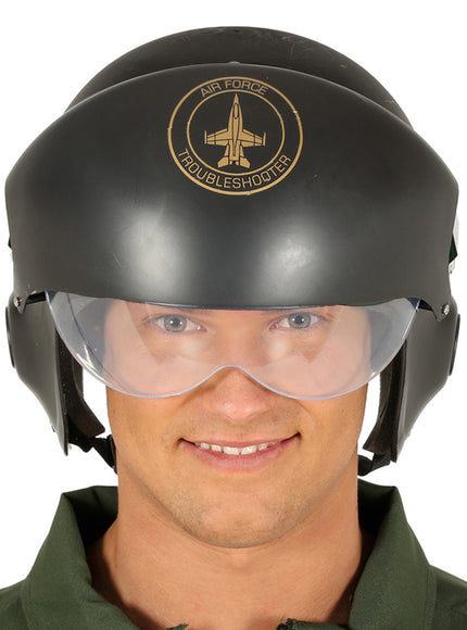 Casque pilote de chasse vert adulte