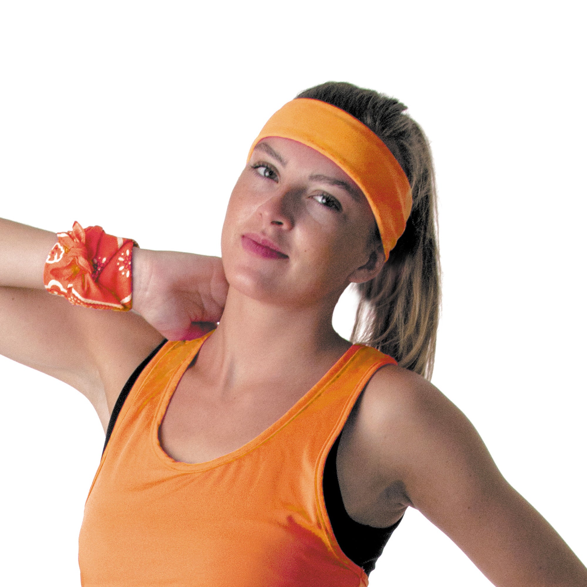 BANDEAU 80'S ORANGE FLUO