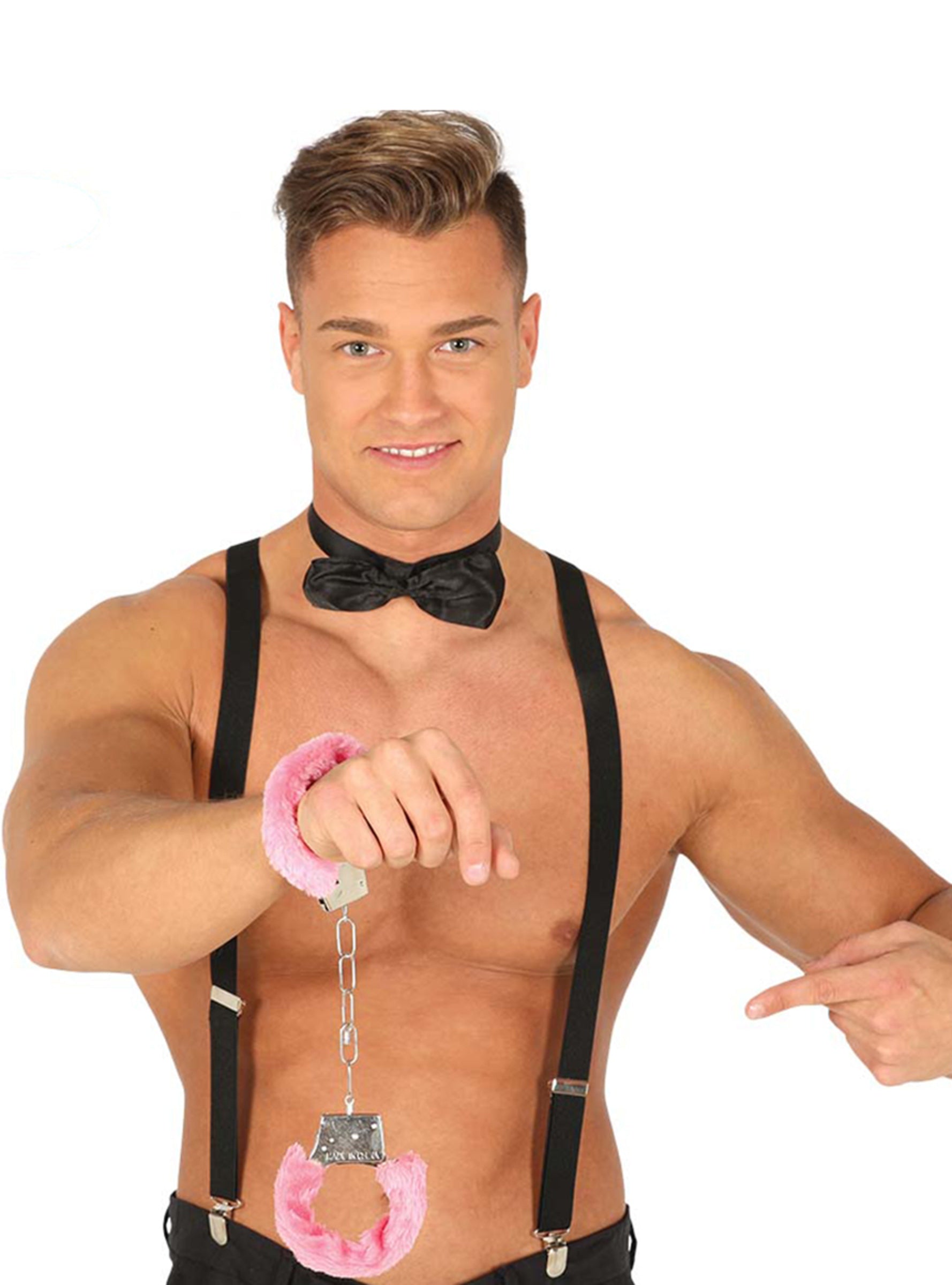 Menottes policier velours rose adulte