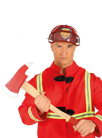 Hache pompier rouge adulte