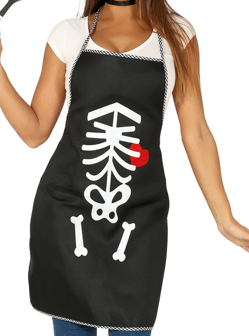 Tablier squelette noir