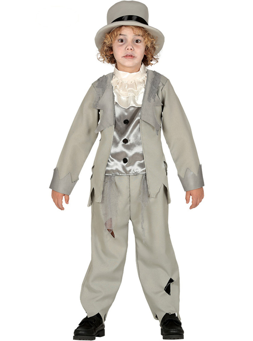 Déguisement marié Zombie gris enfant