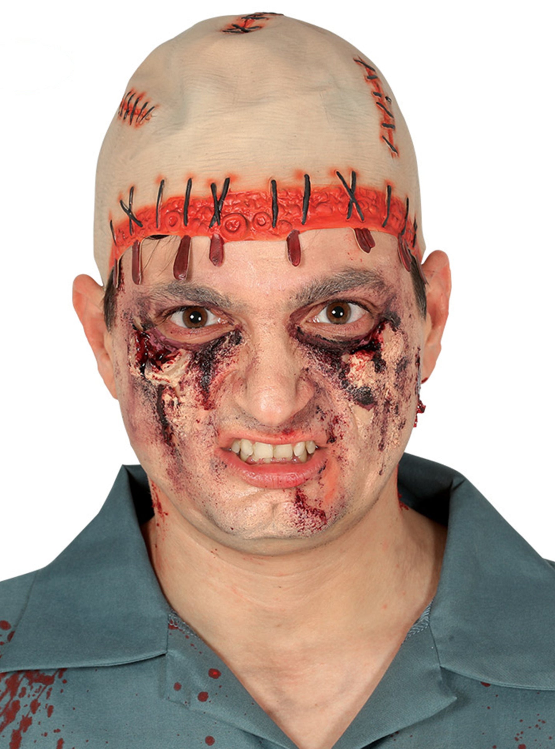 Prothèse chauve terrifiante adulte