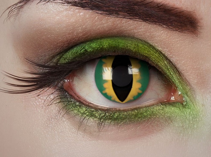 lentilles de contact vipère alien vert jaune 1 jour