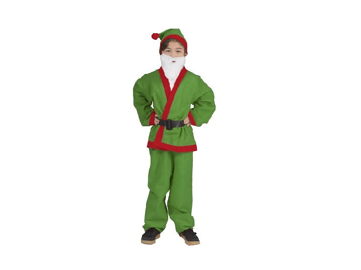 déguisement d''elfe/lutin vert pour enfant 5-7ans 5pcs