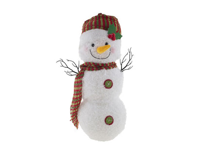 bonhomme de neige avec bonnet lumineux. sonore et motorisé 56cm