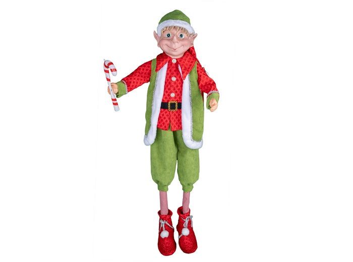 lutin elf de noël sonore et motorisé 1.1m