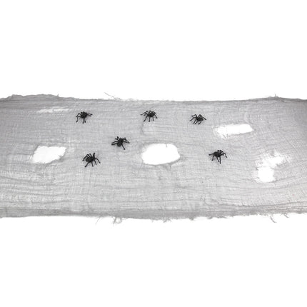 CHEMIN DE TABLE GRIS + 6 ARAIGNEES