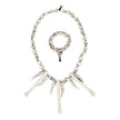 SET COLLIER + BRACELET TETE DE MORT