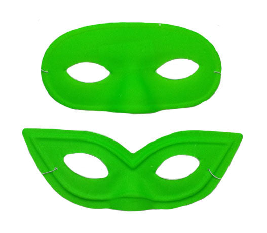 masque pvc loup néon fluo vert mix