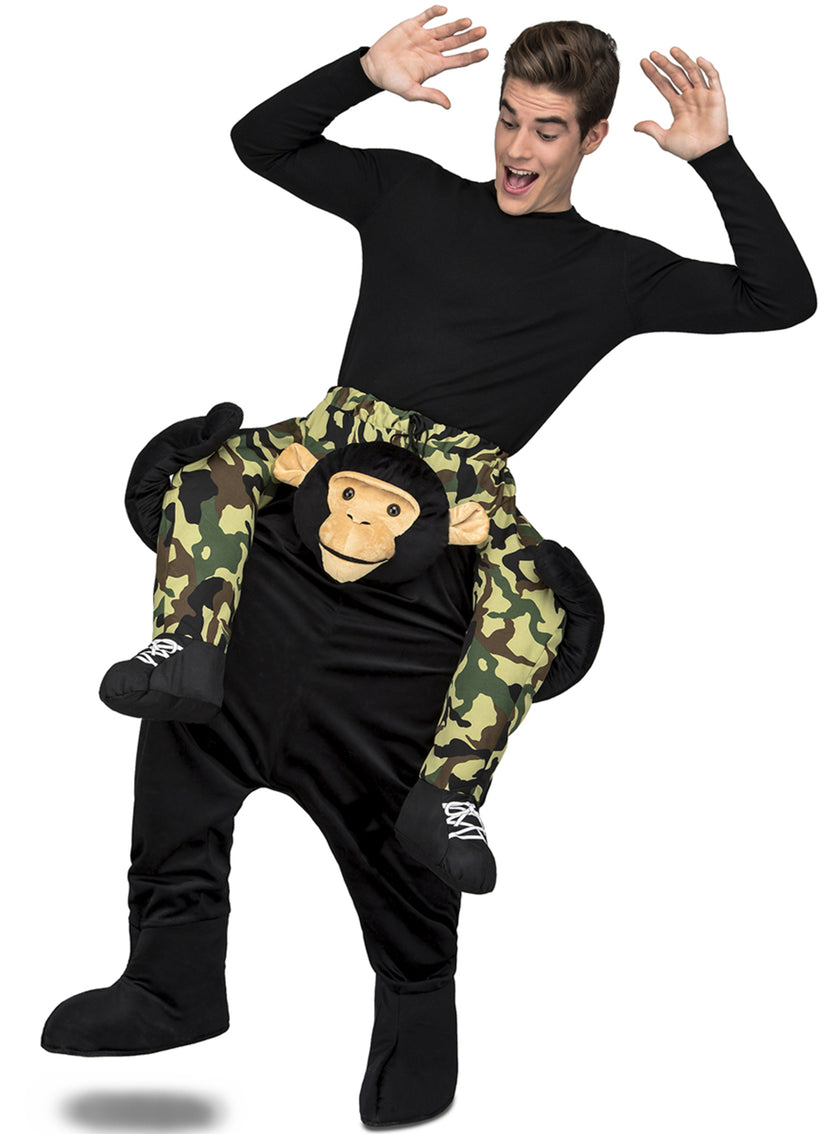 Déguisement porte-moi singe noir adulte