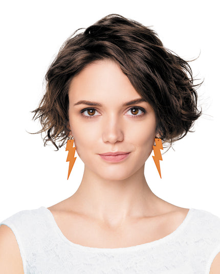 BOUCLES D'OREILLES NEON FLASH X2 ORANGE