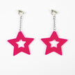 BOUCLES D'OREILLES NEON STAR X2 ROSE