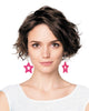 BOUCLES D'OREILLES NEON STAR X2 ROSE