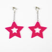 BOUCLES D'OREILLES NEON STAR X2 ROSE