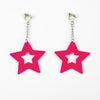 BOUCLES D'OREILLES NEON STAR X2 ROSE