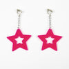 BOUCLES D'OREILLES NEON STAR X2 ROSE