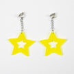 BOUCLES D'OREILLES NEON STAR X2 JAUNE