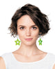 BOUCLES D'OREILLES NEON STAR X2 VERT