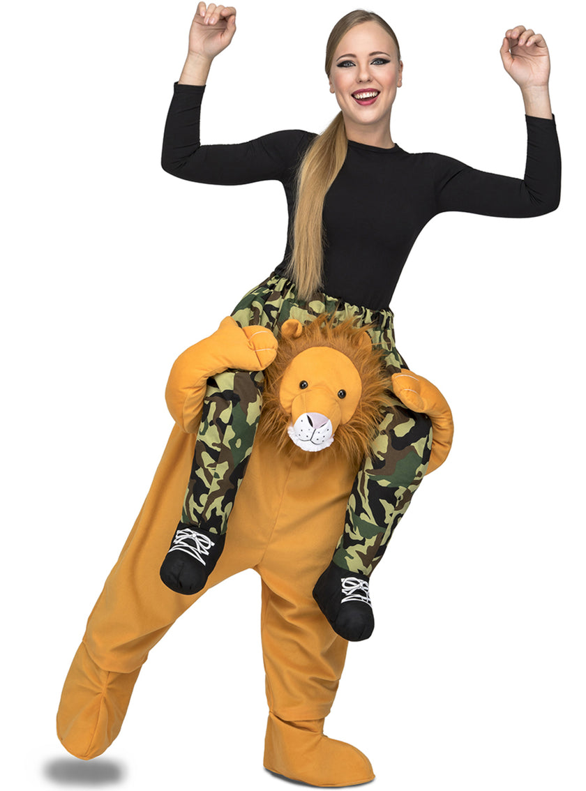 Déguisement lion porte-moi adulte
