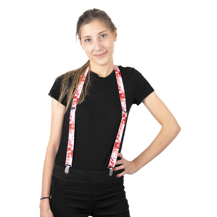 BRETELLES BLANCHES ENSANGLANTEES