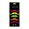 MOUSTACHES PARTY NEON X 5