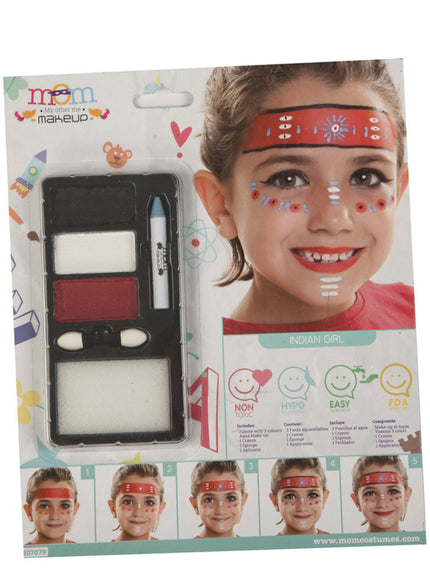 Maquillage indienne rouge enfant