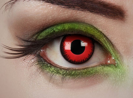 lentilles de contact vampire démon rouge noir 1 jour