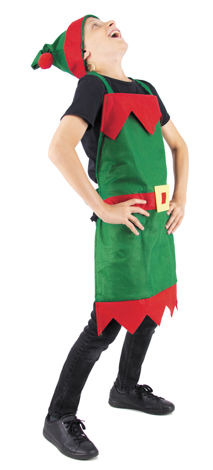 SET TABLIER ET BONNET ELFE ENFANT