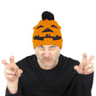 BONNET TRICOT CITROUILLE LUMINEUX