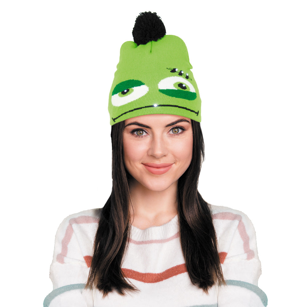 BONNET TRICOT MONSTRE LUMINEUX