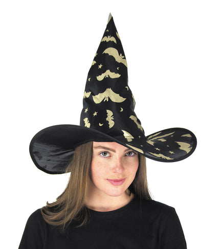 CHAPEAU SORCIERE DORE ADULTE