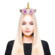 SERRE TETE LICORNE PAILLETE A FLEURS