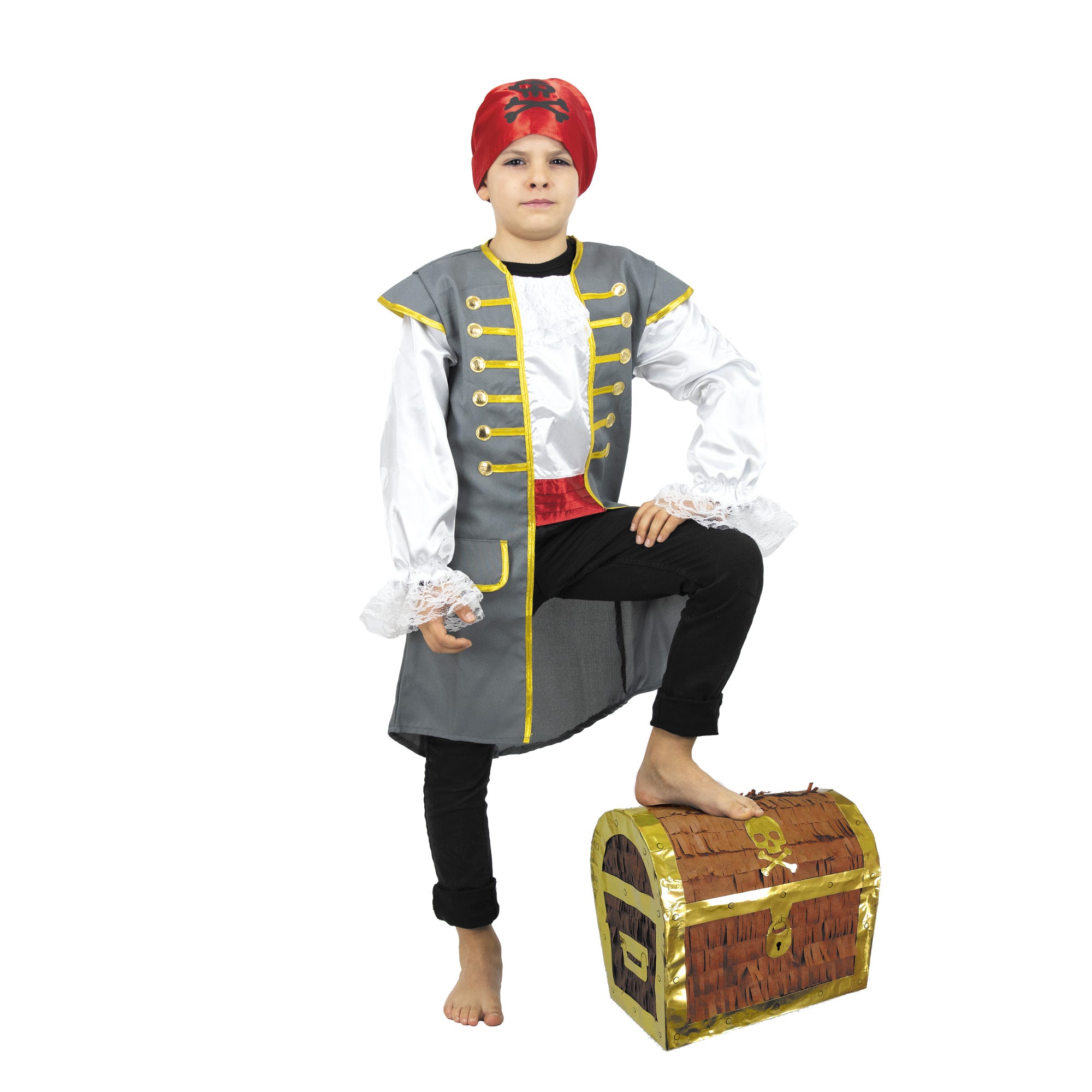 VESTE ET FOULARD PIRATE 4-6 ANS