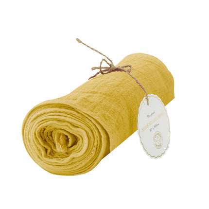 CHEMIN DE TABLE VOILE DE COTON CURRY 300X30CM
