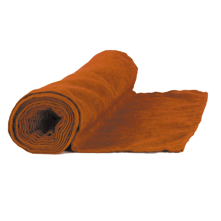 CHEMIN DE TABLE VELOURS COTELE TERRACOTTA 300X30CM