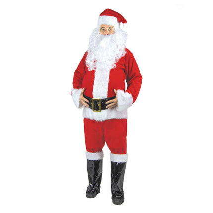 COSTUME PERE NOEL PELUCHE VELOURS LUXE ADULTE