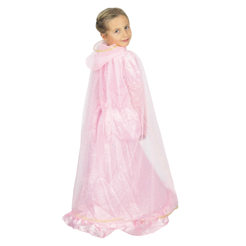 CAPE PRINCESSE PLUME ROSE ET OR ENFANT