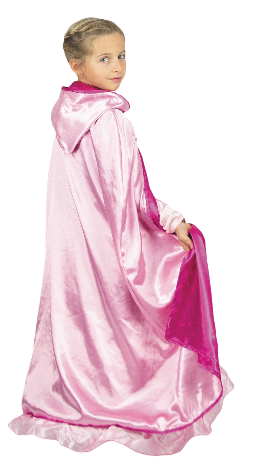 CAPE PRINCESSE REVERSIBLE ROSE ENFANT