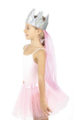 COURONNE DE PRINCESSE AVEC VOILE LUXE ENFANT